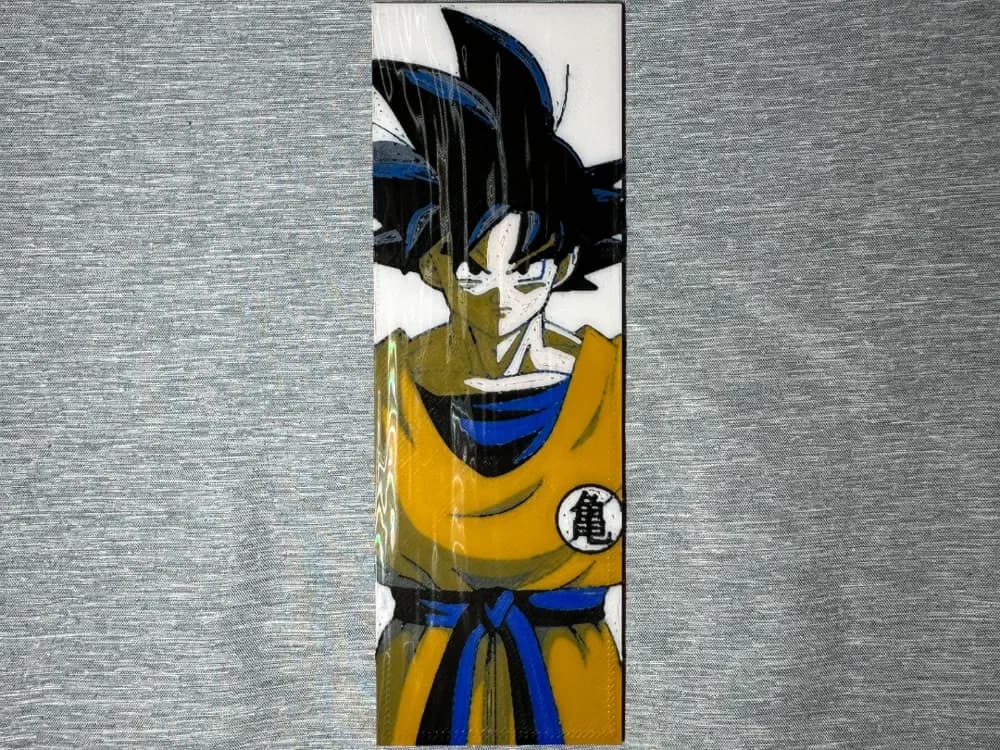 HueForge model: Goku Bookmark - Flatforge by Hey Ben