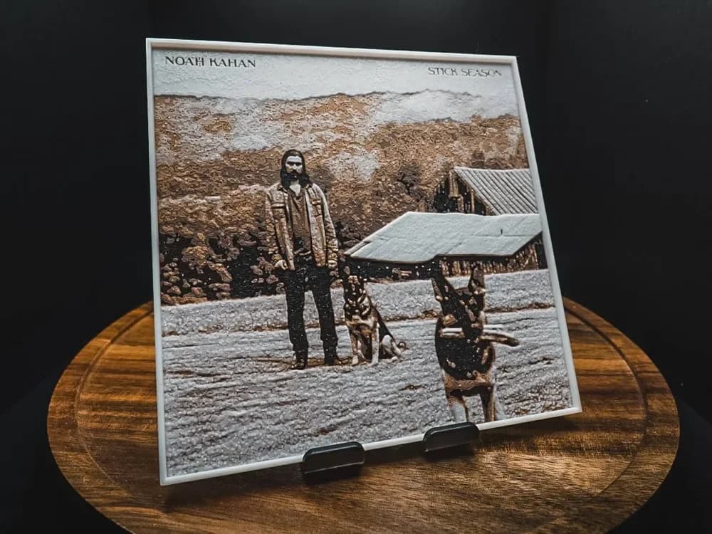 Noah Kahan – Stick Season (Album Art - HueForge) by HugheCraft HueForge model: Noah Kahan – Stick Season (Album Art - HueForge) by HugheCraft