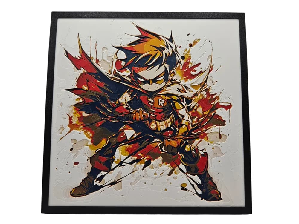 HueForge model: Robin (DC Comics) by BusyKikiBee