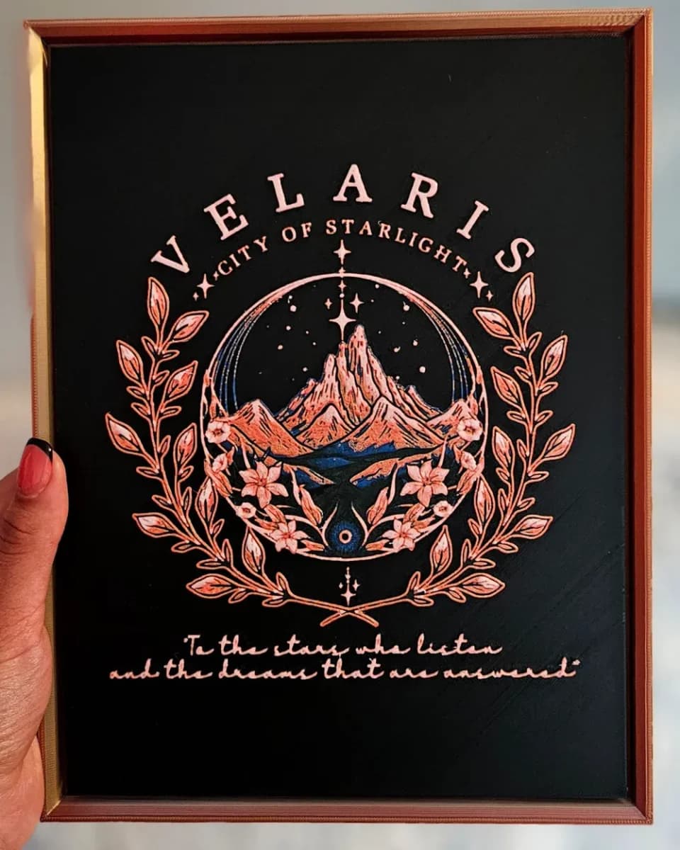 Velaris - City of Starlight by C3D HueForge model: Velaris - City of Starlight by C3D