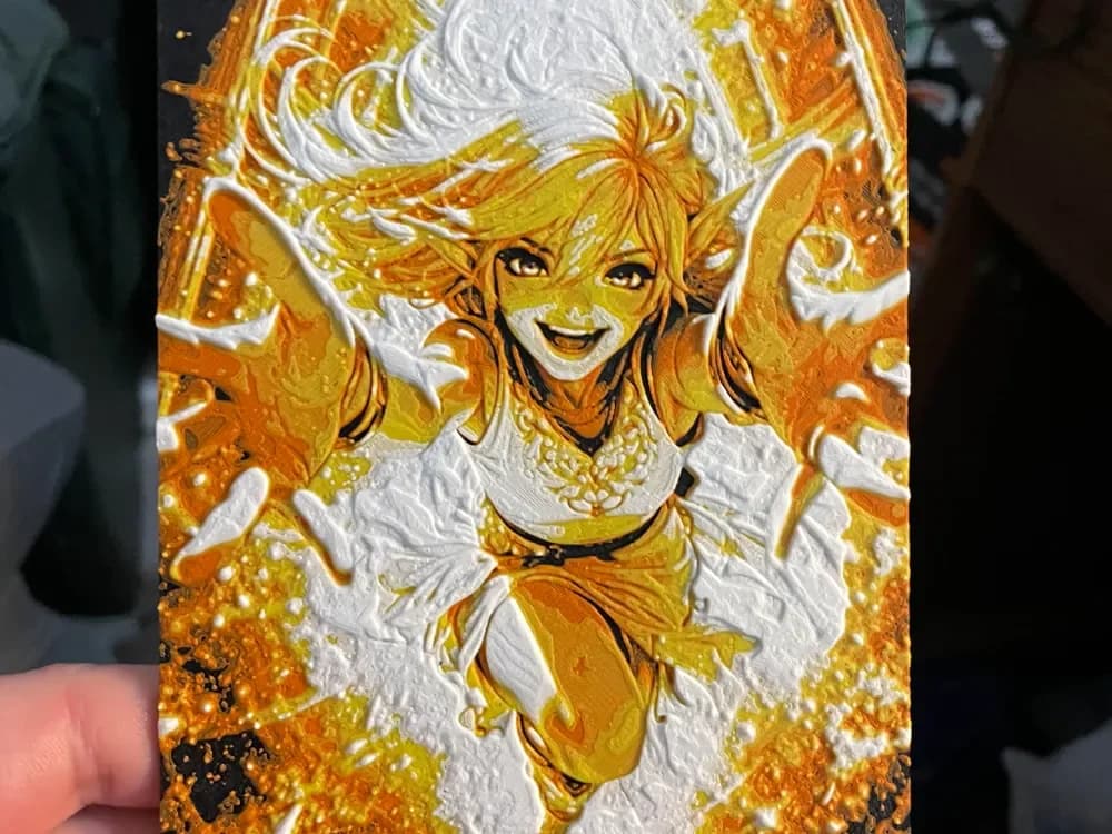 Elf Flying at You Hueforge by Advancedtechworldwide HueForge model: Elf Flying at You Hueforge by Advancedtechworldwide