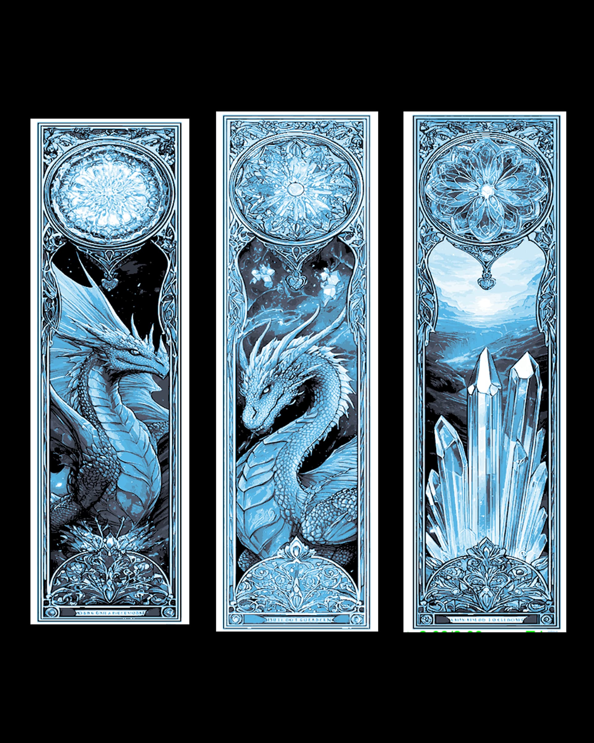 Set of Bookmarks for Fantasy Readers - Dragons and Crystals by BooneCo3d HueForge model: Set of Bookmarks for Fantasy Readers - Dragons and Crystals by BooneCo3d