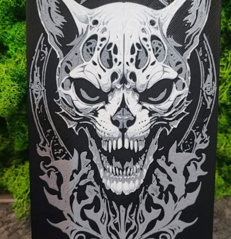 Cat Skull by Garuda3D HueForge model: Cat Skull by Garuda3D