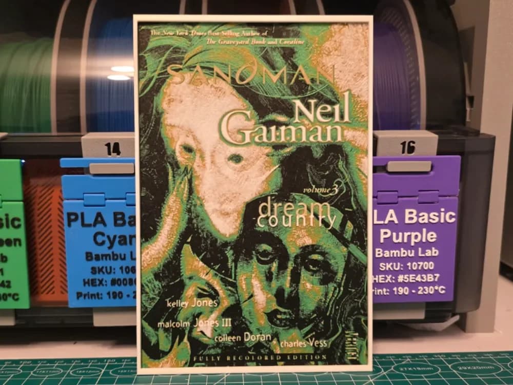 The Sandman Vol. 3: Dream Country - Hueforge Art by Lumpy3D HueForge model: The Sandman Vol. 3: Dream Country - Hueforge Art by Lumpy3D