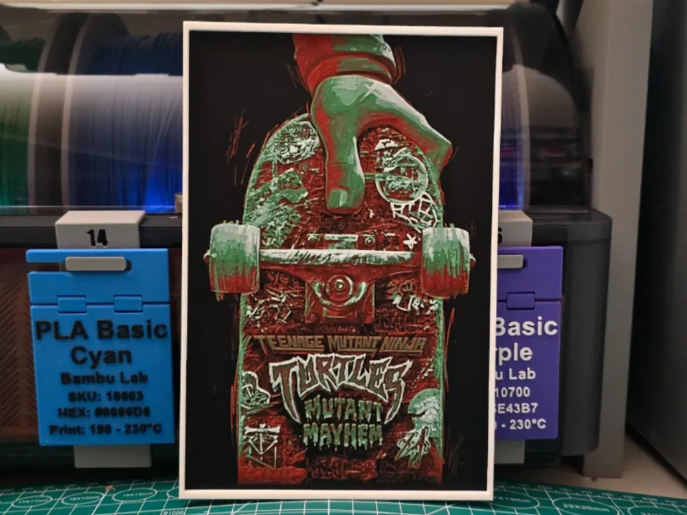 HueForge model: Teenage Mutant Ninja Turtles: Mutant Mayhem Poster by Lumpy3D