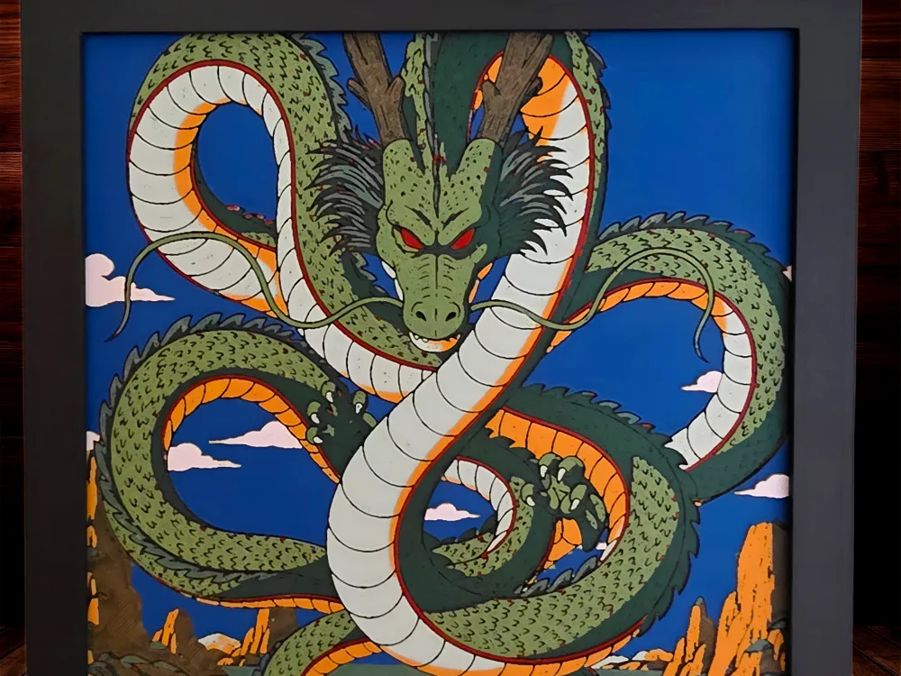 Shenron - Dragon Ball Z by Side Quest Hues HueForge model: Shenron - Dragon Ball Z by Side Quest Hues