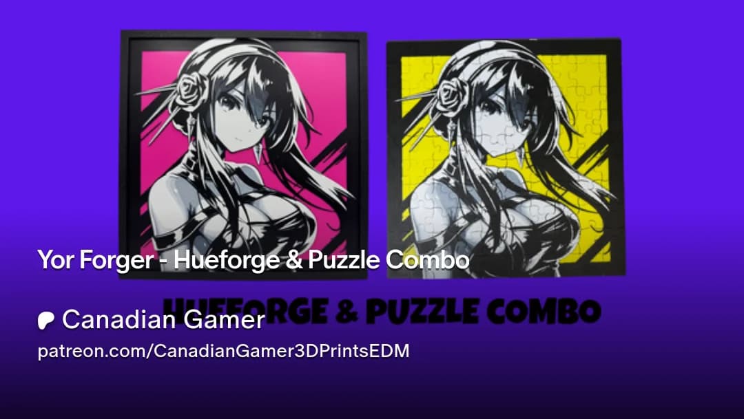 Yor Forger - Hueforge & Puzzle Combo by Canadian Gamer HueForge model: Yor Forger - Hueforge & Puzzle Combo by Canadian Gamer