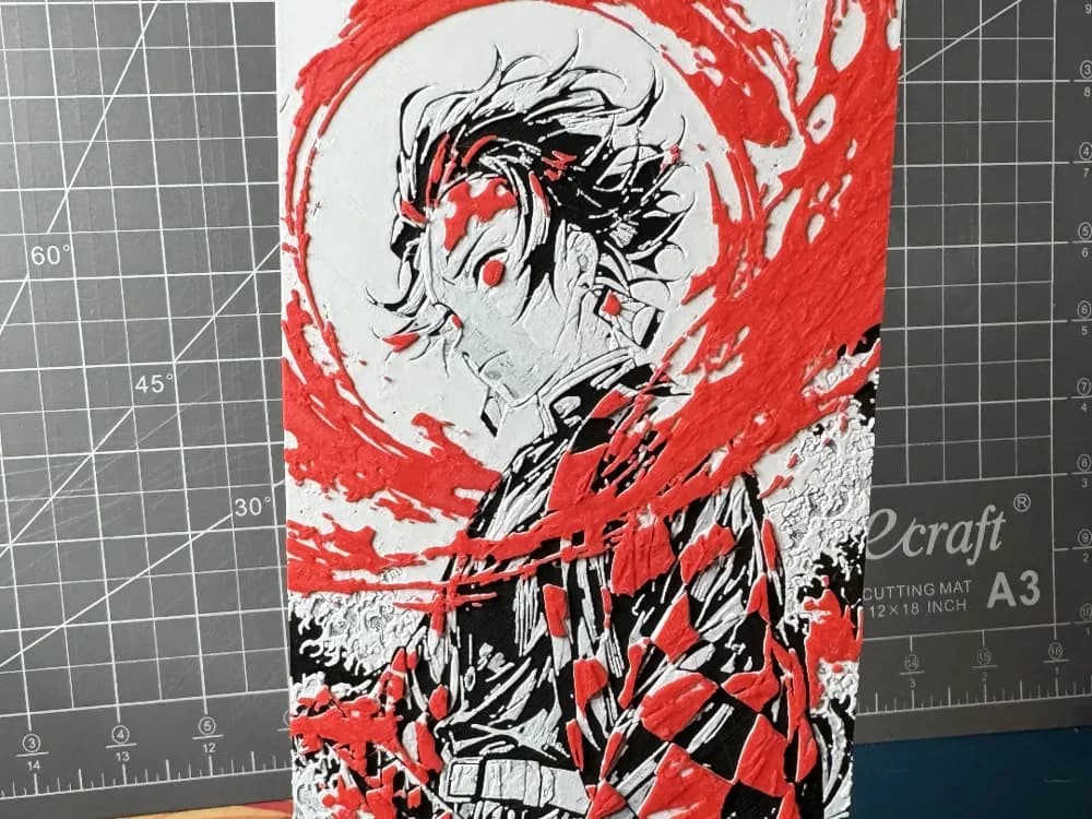 Hueforge of Tanjiro Kamado from Demon Slayer