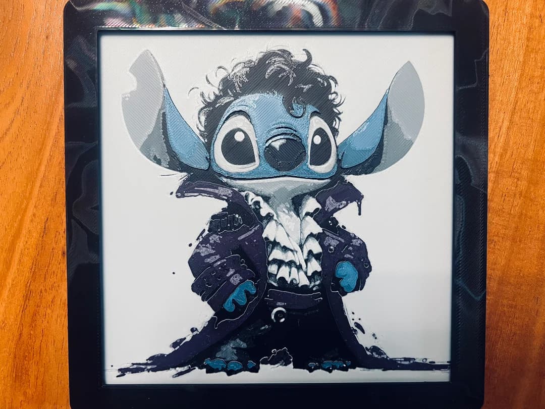 Stitch Dressed as Prince by JustBe 3D Printing HueForge model: Stitch Dressed as Prince by JustBe 3D Printing