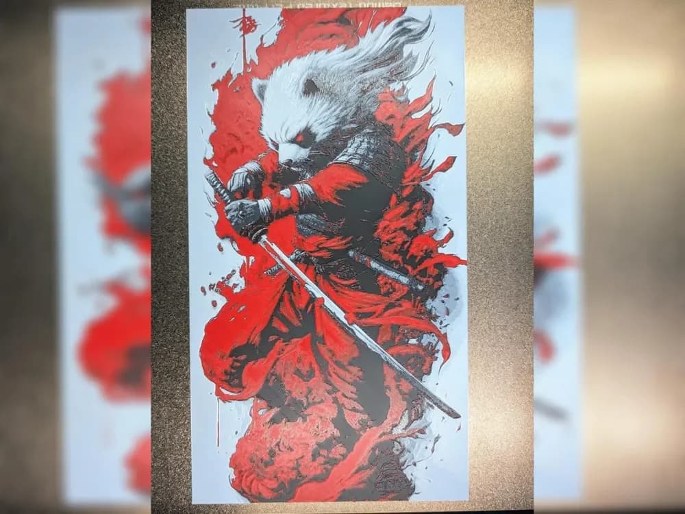 Samurai Panda Warrior hueforge by LuisArnauth HueForge model: Samurai Panda Warrior hueforge by LuisArnauth