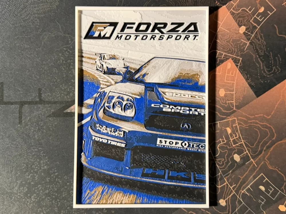 Forza Motorsport - HueForge Game by ZorPrime7 HueForge model: Forza Motorsport - HueForge Game by ZorPrime7