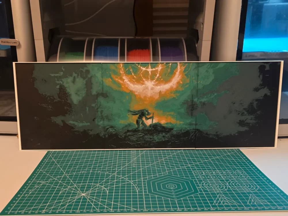 HueForge model: Elden Ring XL Multi Part Poster - Hueforge Art by Lumpy3D