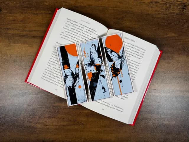 Butterfly Bookmark Set – Elegance in Flight by 3D Prints By Vic HueForge model: Butterfly Bookmark Set – Elegance in Flight by 3D Prints By Vic