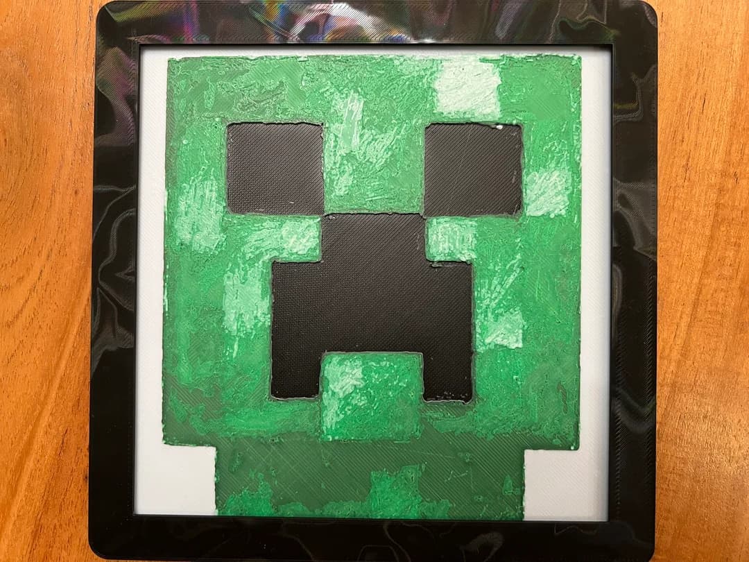 Minecraft Creeper by JustBe 3D Printing HueForge model: Minecraft Creeper by JustBe 3D Printing