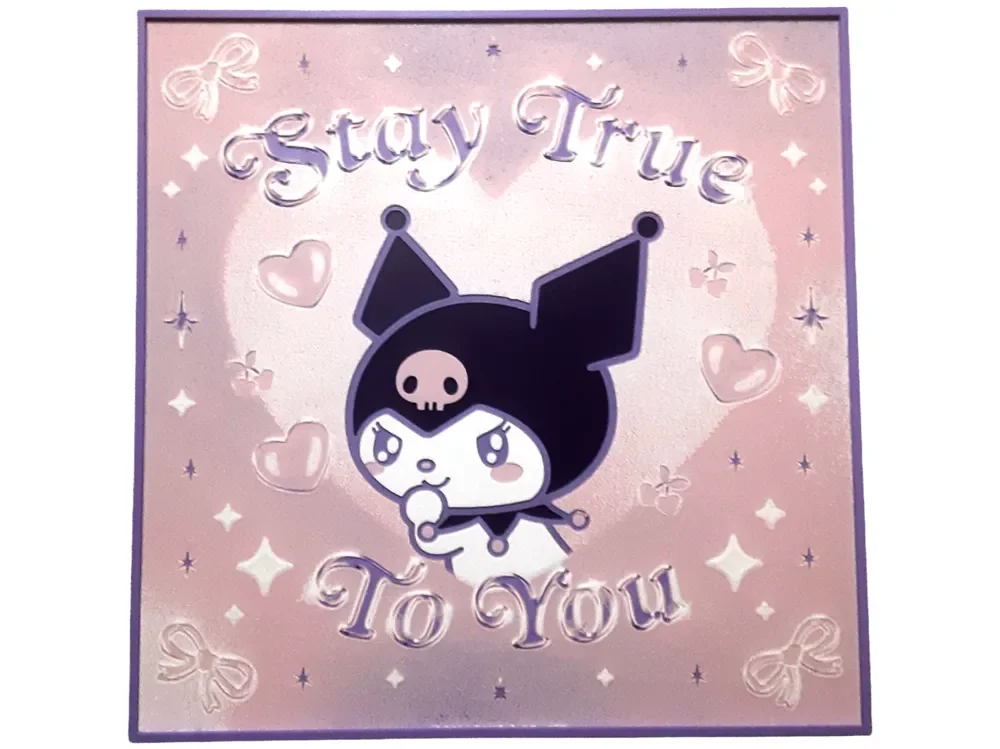 Kuromi Stay True Hueforge Motivational Poster