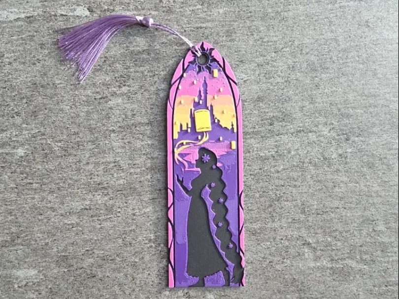 Disney Tangled Bookmark by RIVY3Dprint HueForge model: Disney Tangled Bookmark by RIVY3Dprint
