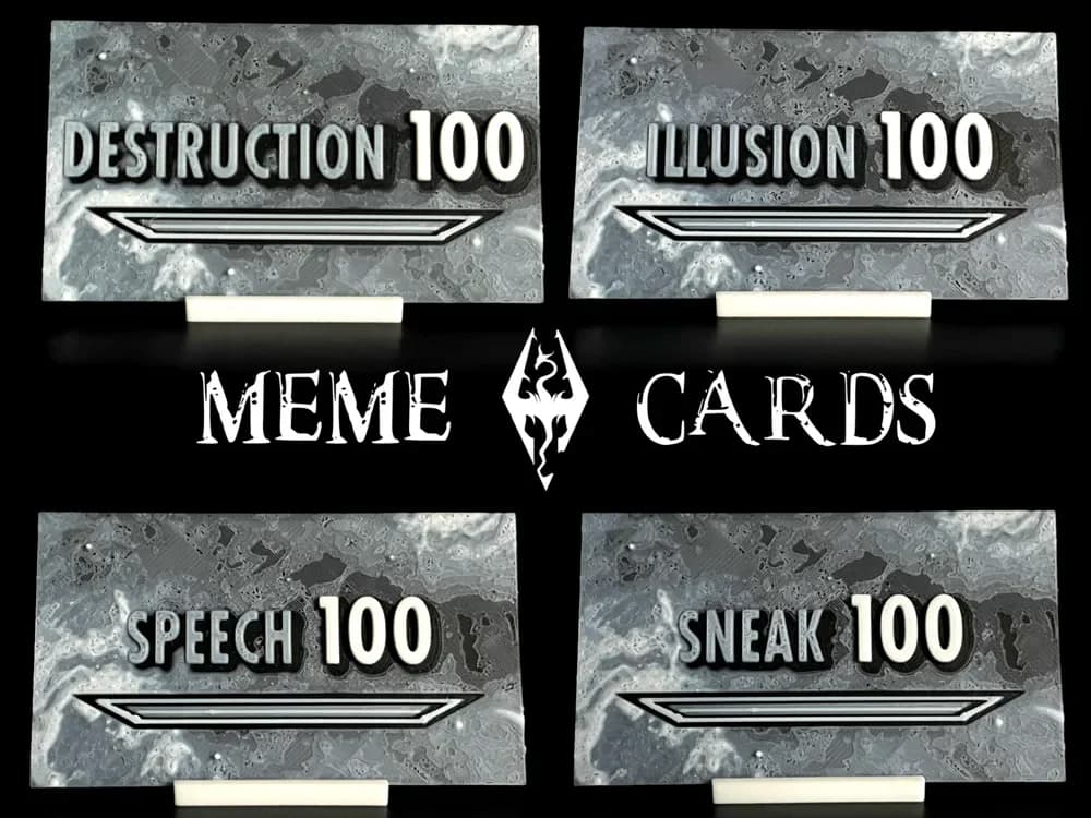 Skyrim Meme - Hueforge Wallet Cards Skyrim Meme - Hueforge Wallet Cards