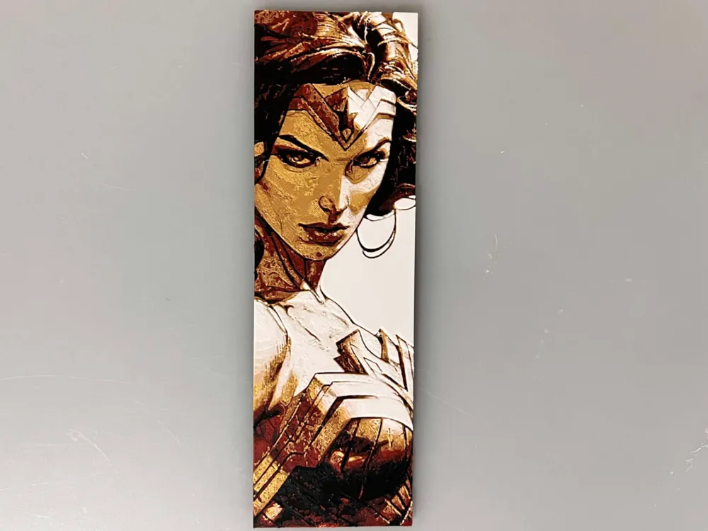 HueForge model: Wonder Woman - Bookmark by 3djd
