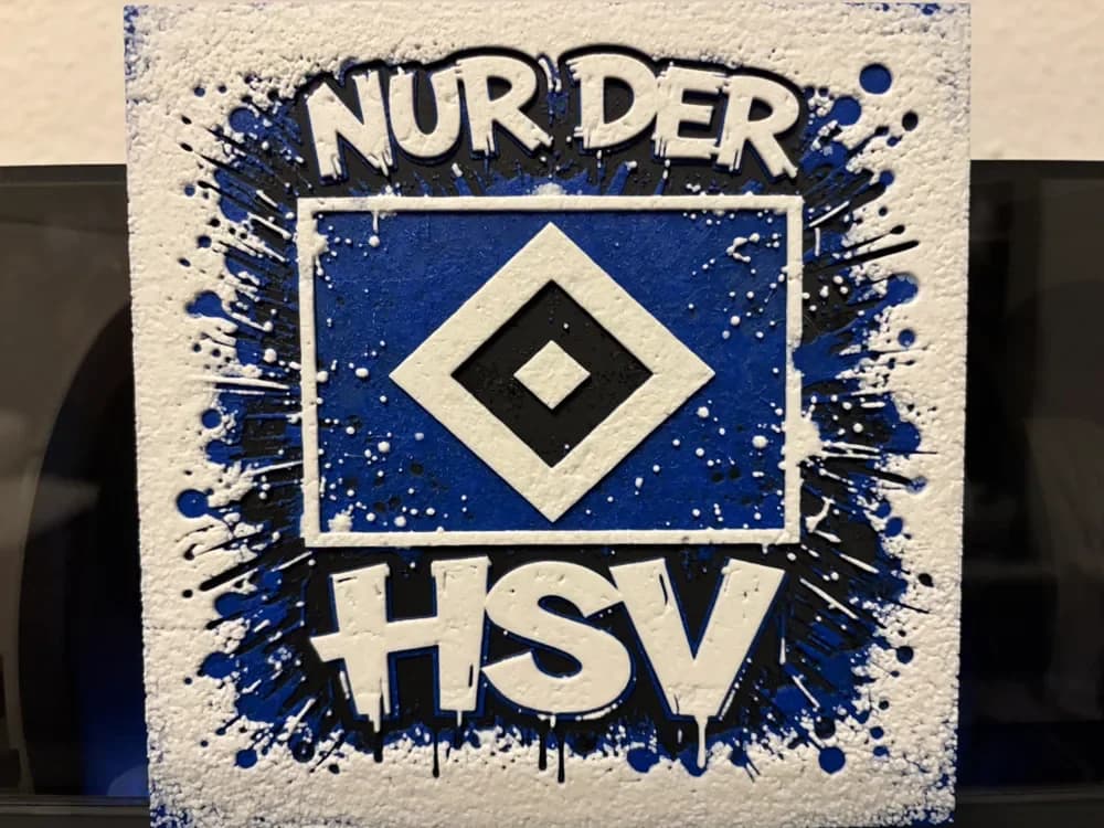 Hamburger SV - HSV - Graffiti Hueforge by Reeftank&more HueForge model: Hamburger SV - HSV - Graffiti Hueforge by Reeftank&more