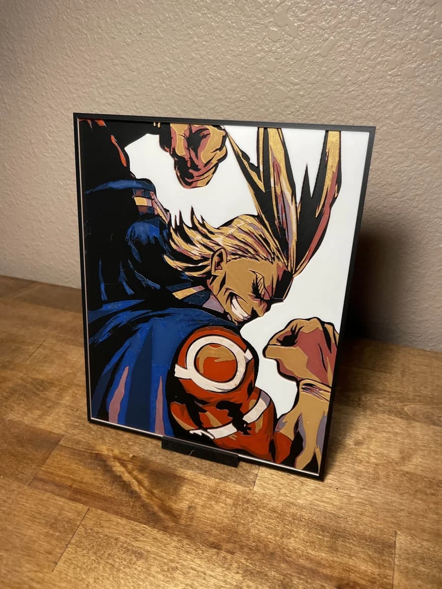 All Might by Cloudy Nostalgia HueForge model: All Might by Cloudy Nostalgia