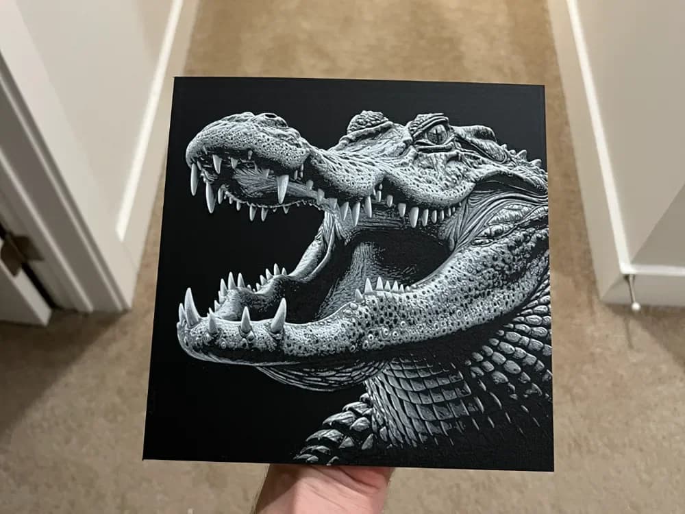 Alligator Hueforge by RP47 Designs HueForge model: Alligator Hueforge by RP47 Designs
