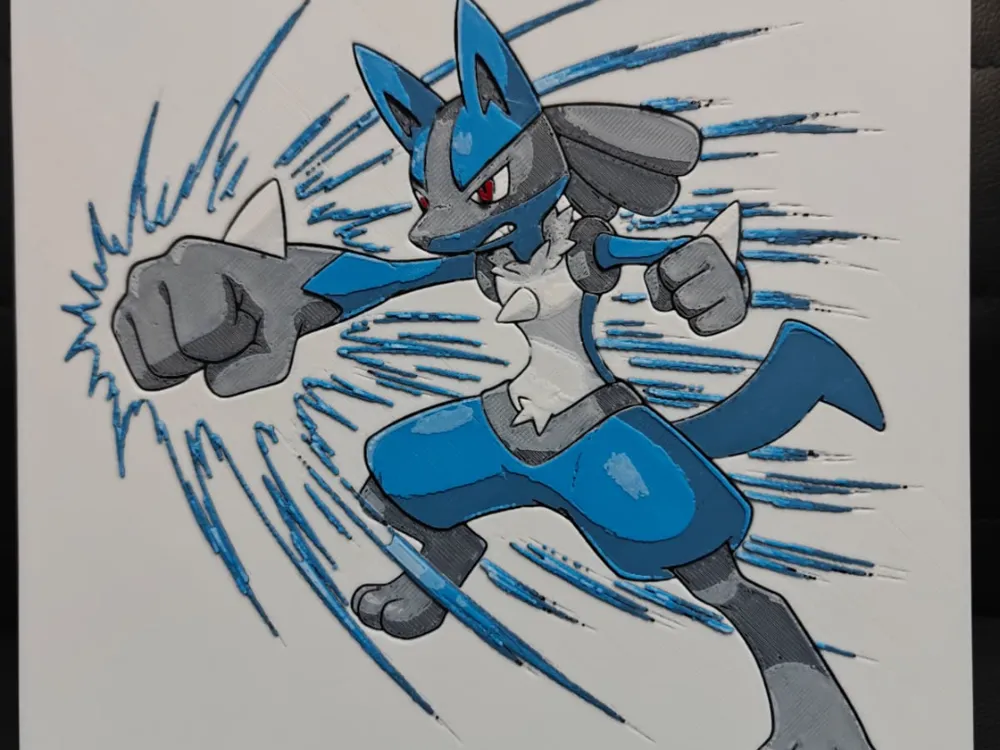 Lucario by TheHueforgeLady HueForge model: Lucario by TheHueforgeLady