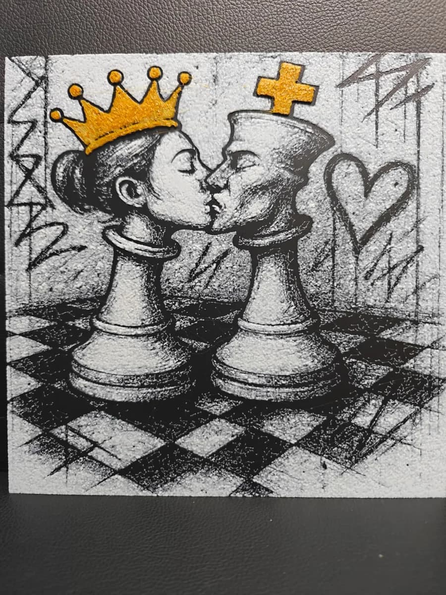 Chess Love King & Queen by TheHueforgeLady HueForge model: Chess Love King & Queen by TheHueforgeLady