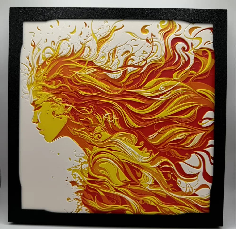 Elemental - Fire #2 by Canadian Gamer HueForge model: Elemental - Fire #2 by Canadian Gamer