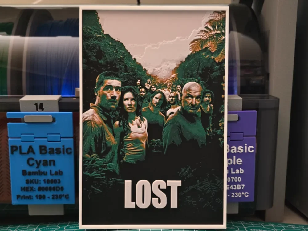 Lost Poster - Hueforge Art by Lumpy3D HueForge model: Lost Poster - Hueforge Art by Lumpy3D