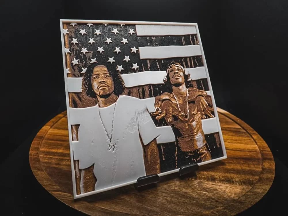 OutKast – Stankonia (Album Art - HueForge) by HugheCraft HueForge model: OutKast – Stankonia (Album Art - HueForge) by HugheCraft
