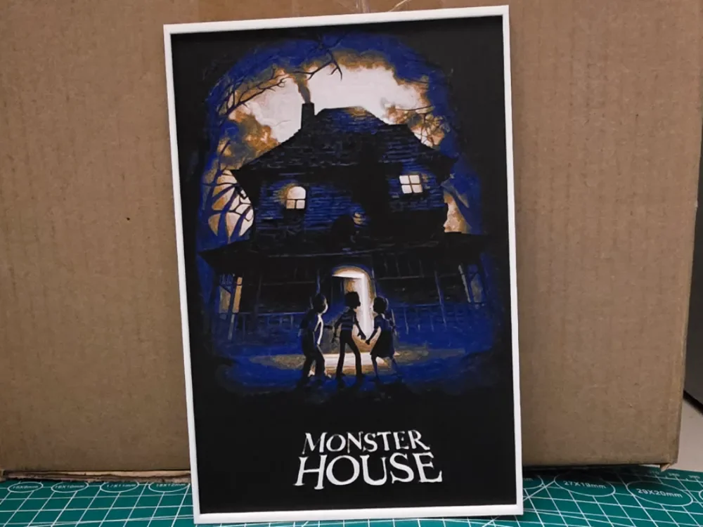 HueForge model: Monster House Movie Poster - Hueforge Art by Lumpy3D