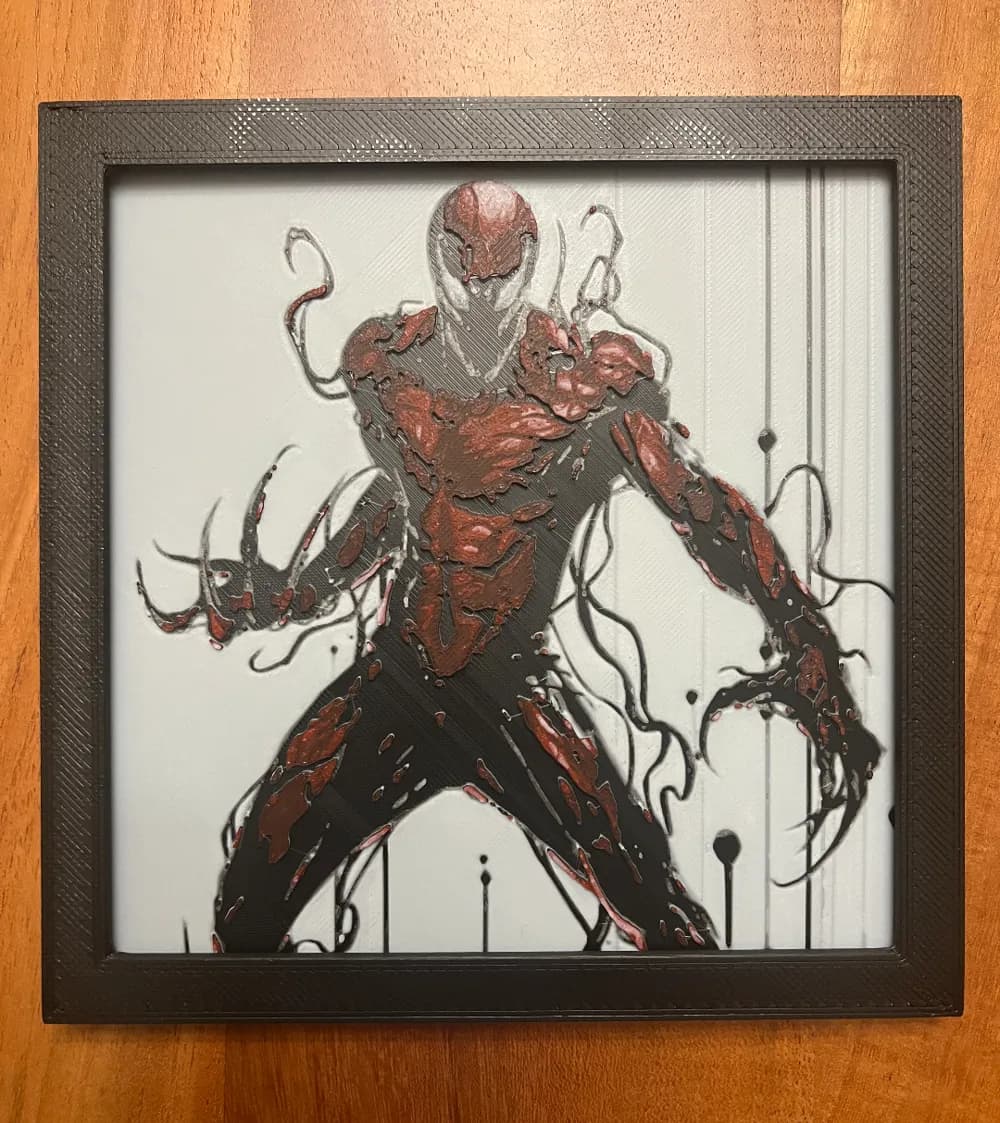 Carnage by JustBe 3D Printing HueForge model: Carnage by JustBe 3D Printing
