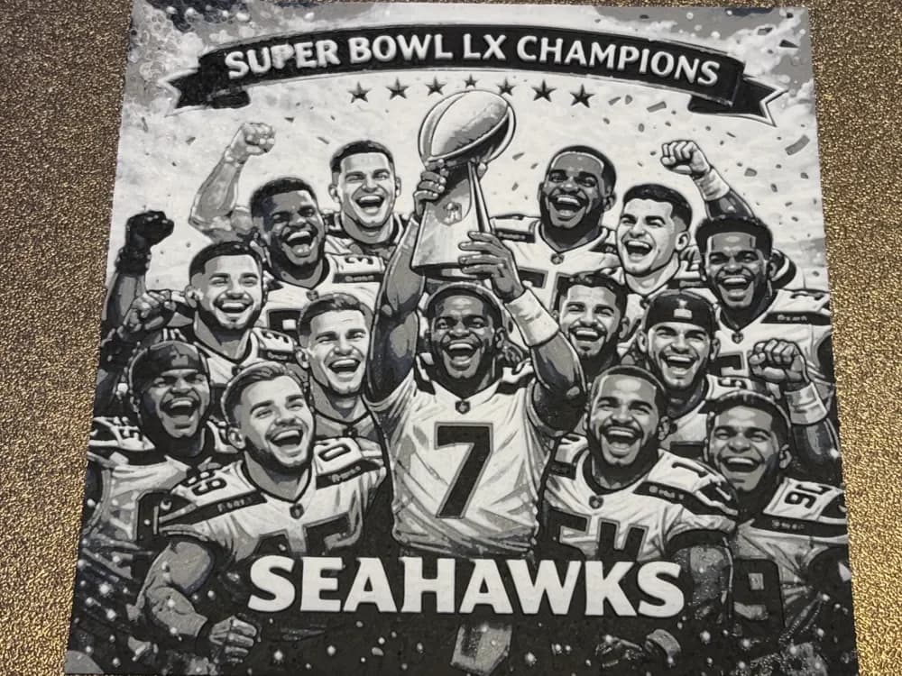 Seattle Seahawks Super Bowl LX Champions Hueforge Seattle Seahawks Super Bowl LX Champions Hueforge