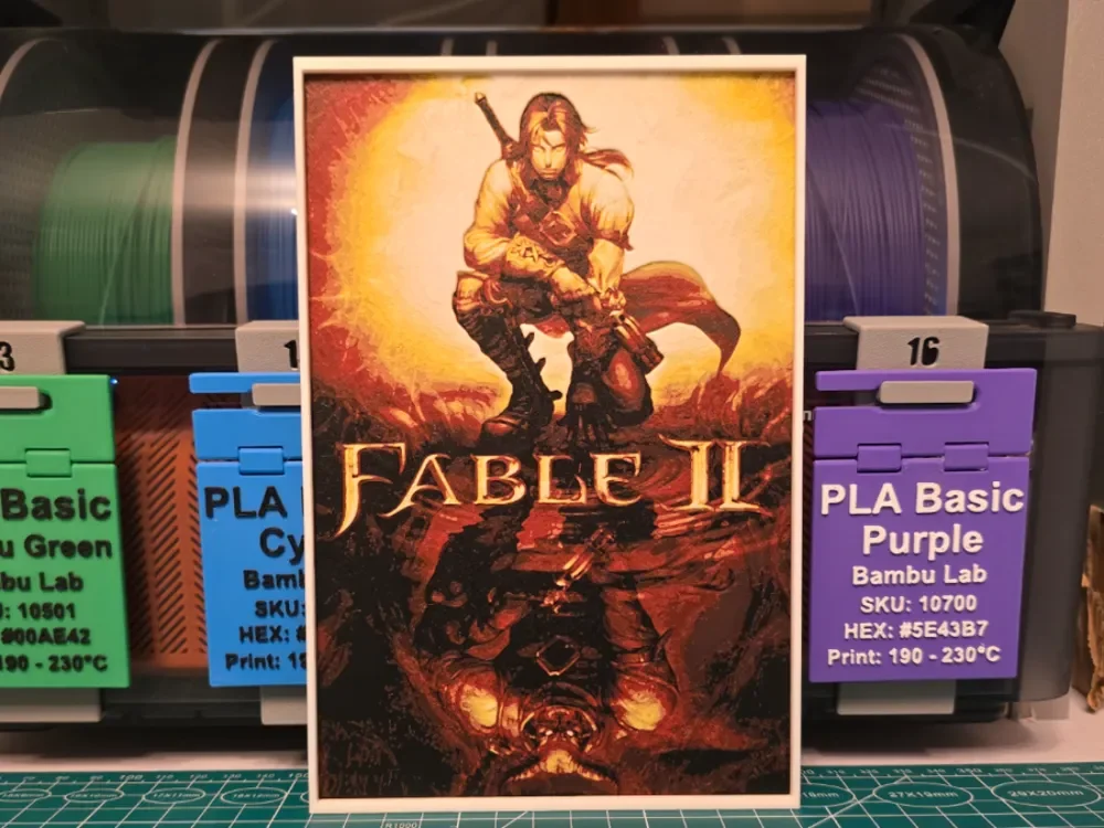 Fable II Game Poster - Hueforge Art by Lumpy3D HueForge model: Fable II Game Poster - Hueforge Art by Lumpy3D