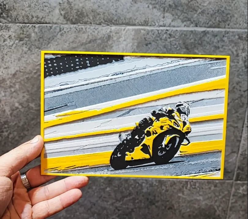 Track day by Garuda3D HueForge model: Track day by Garuda3D