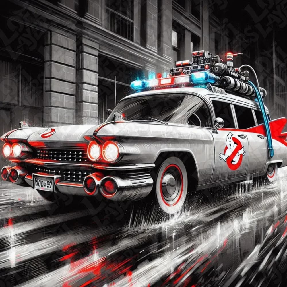 Ecto-1 Hueforge by LoFi Layers HueForge model: Ecto-1 Hueforge by LoFi Layers