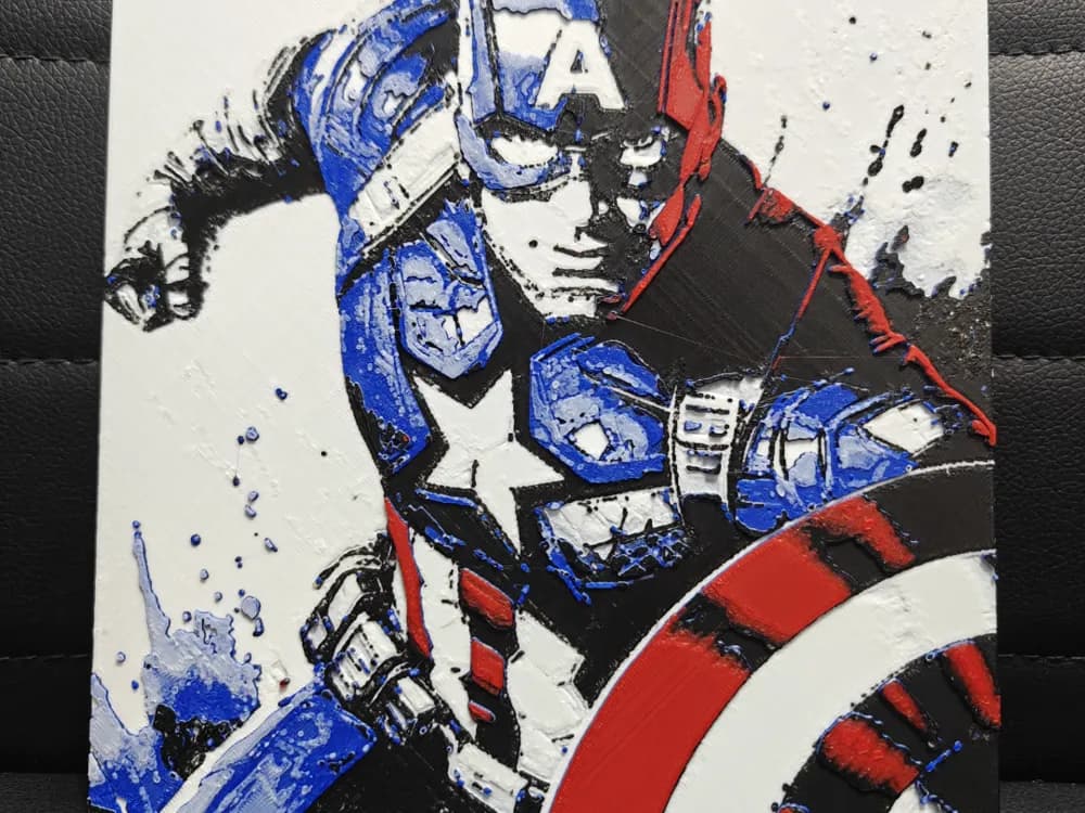 Captain America by TheHueforgeLady HueForge model: Captain America by TheHueforgeLady