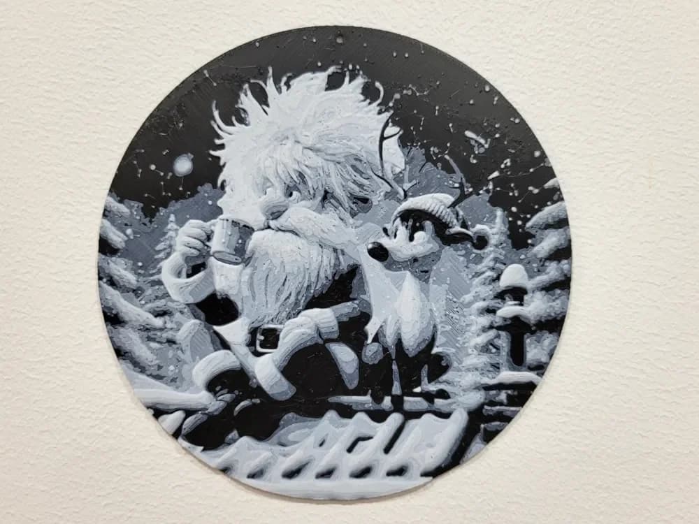 HueForge model: Santa After Work - Hueforge by Vincent111