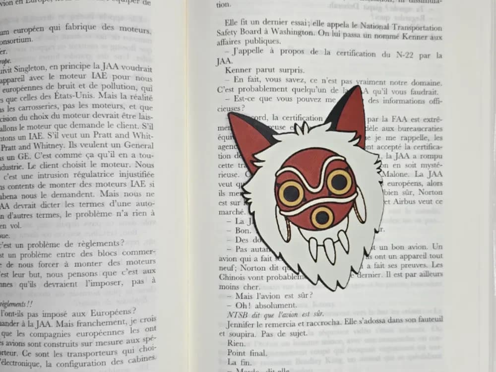 Princess Mononoke Bookmark by Kactus Fpv HueForge model: Princess Mononoke Bookmark by Kactus Fpv