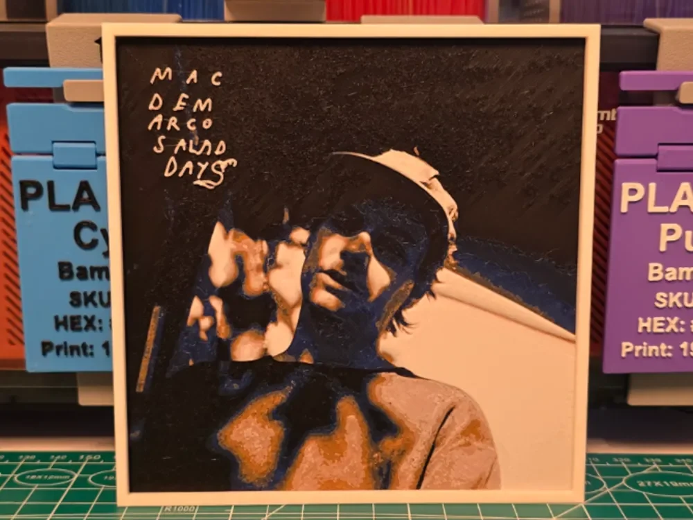 Mac Demarco "Salad Days" Album - Hueforge Art by Lumpy3D HueForge model: Mac Demarco "Salad Days" Album - Hueforge Art by Lumpy3D
