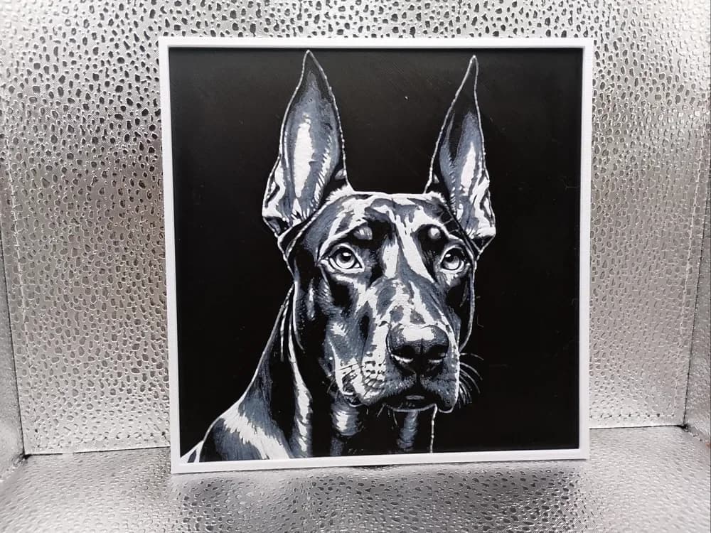 Doberman – Hueforge by Borishotch Industries HueForge model: Doberman – Hueforge by Borishotch Industries