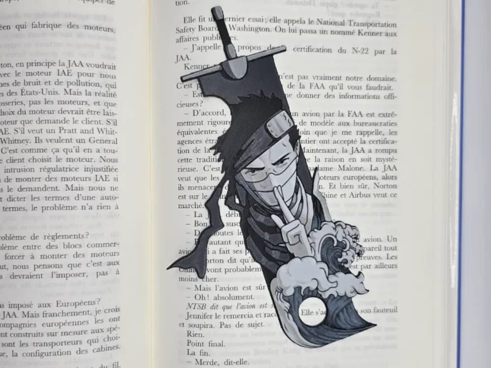 Bookmark Zabuza Naruto by Kactus Fpv HueForge model: Bookmark Zabuza Naruto by Kactus Fpv
