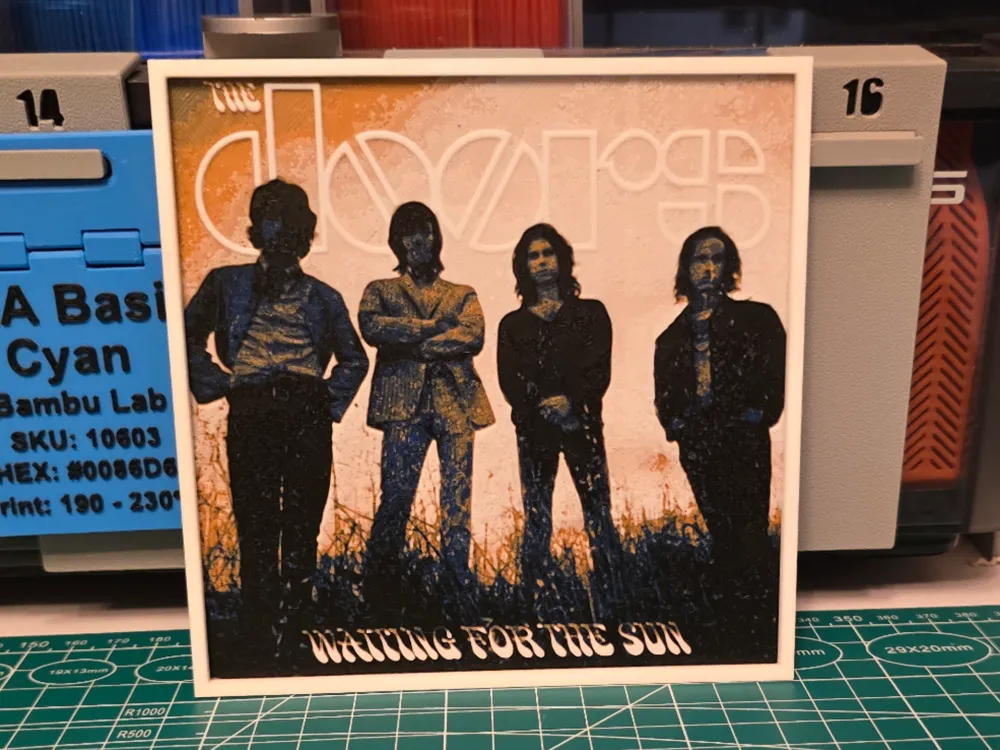 The Doors "Waiting for the Sun" Album - Hueforge by Lumpy3D HueForge model: The Doors "Waiting for the Sun" Album - Hueforge by Lumpy3D