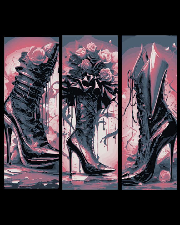 High Heel Shoes as a fashion and flowery Statement - Set of 3 Bookmarks High Heel Shoes as a fashion and flowery Statement - Set of 3 Bookmarks