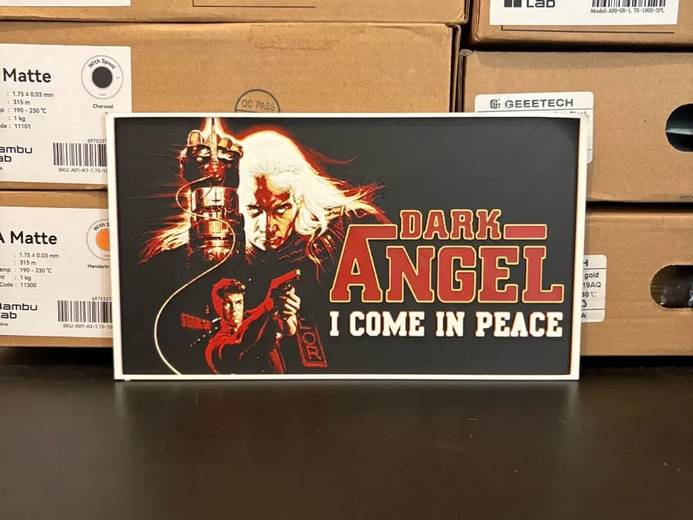 Dark Angel (I Come in Peace) Hueforge by Estiv HueForge model: Dark Angel (I Come in Peace) Hueforge by Estiv