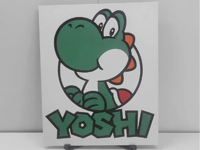 Yoshi Mario by Poly3D HueForge model: Yoshi Mario by Poly3D