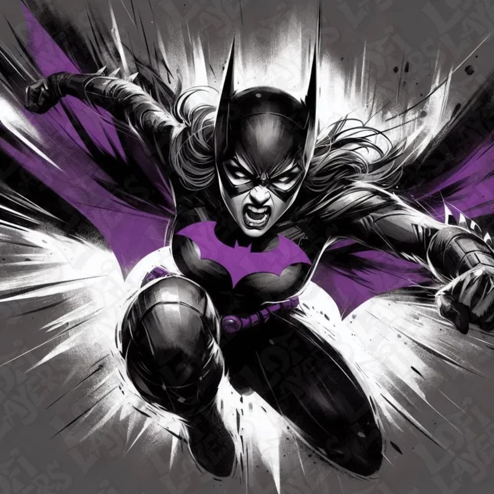 Batgirl Hueforge by LoFi Layers HueForge model: Batgirl Hueforge by LoFi Layers