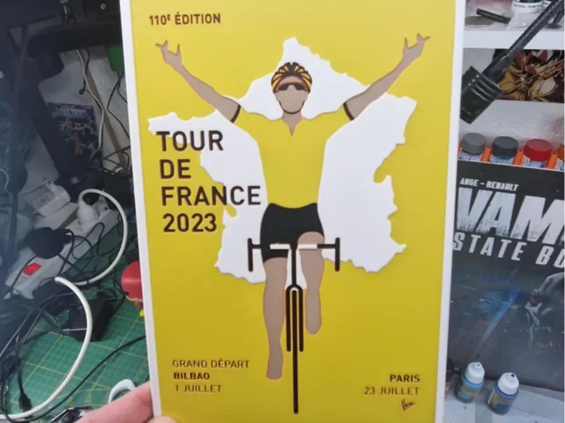 Tour de France Hueforge by Dakiren HueForge model: Tour de France Hueforge by Dakiren