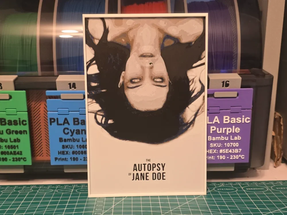 The Autopsy of Jane Doe Movie Poster - Hueforge by Lumpy3D HueForge model: The Autopsy of Jane Doe Movie Poster - Hueforge by Lumpy3D