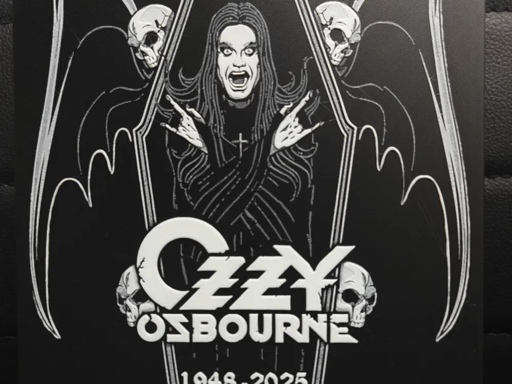 Ozzy Osbourne Tribute by TheHueforgeLady HueForge model: Ozzy Osbourne Tribute by TheHueforgeLady